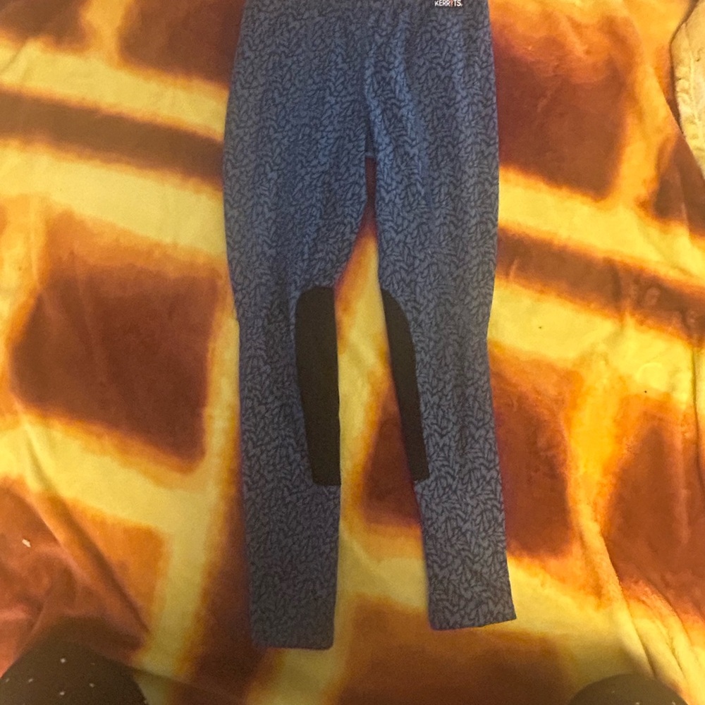 Kerrits Kids Blue and Black Leggings